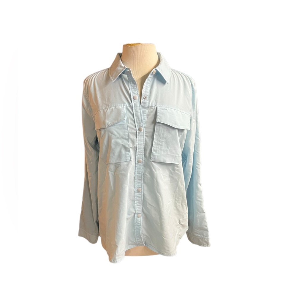 Stio L women’s light blue long sleeve shirt